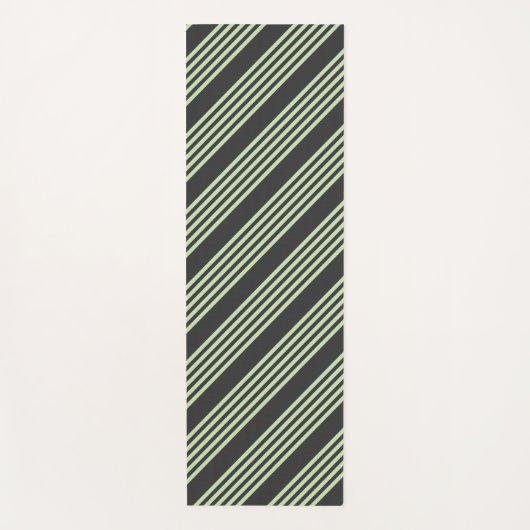 Hellgrün und fünf Streifen aus Holzkohle Yogamatte (Vorderseite)