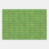Hellgrün und Gold Geschenkpapier Set (Vorderseite)