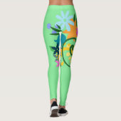 Hellgrün und hell, mehrfarbig und blass leggings (Rückseite)
