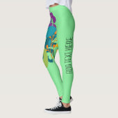 Hellgrün und hell, mehrfarbig und blass leggings (Links)