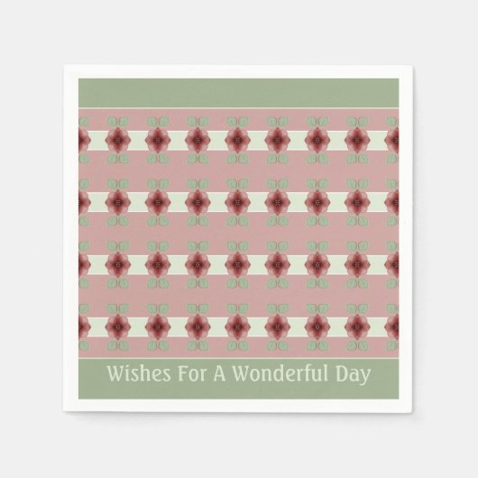 Hellgrün und Pinsel Serviette (Vorderseite)