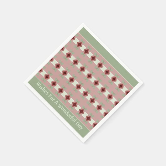 Hellgrün und Pinsel Serviette (Ecke)