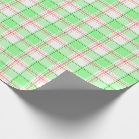 Hellgrün und rosa Happy Oster Geschenkpapier (Ecke)