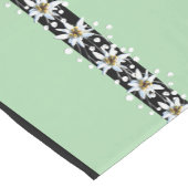 Hellgrün und schwarz mit Edelweiss Kurzer Tischläufer (Ecke)