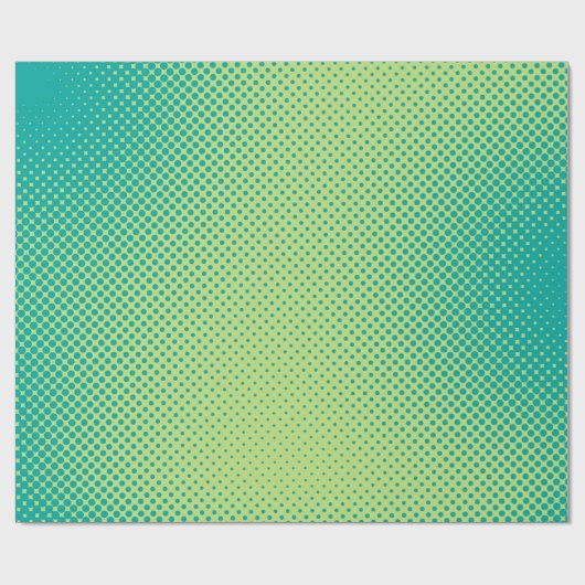 Hellgrün und türkis Pop Art Retro Hintergrund Geschenkpapier (Flach)