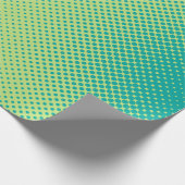 Hellgrün und türkis Pop Art Retro Hintergrund Geschenkpapier (Ecke)