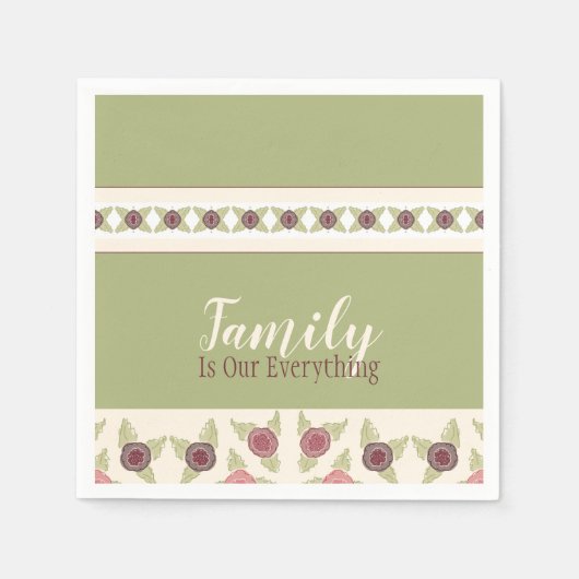 Hellgrün und weich rosa serviette (Vorderseite)