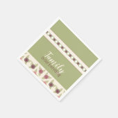 Hellgrün und weich rosa serviette (Ecke)