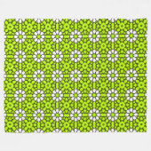 Hellgrün und weiß blumig gemustert fleecedecke (Vorderseite (Horizontal))