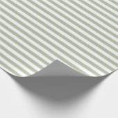 Hellgrün und weiße Streifen Geschenkpapier (Ecke)