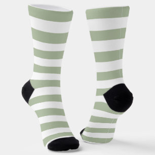 Hellgrün und weiße Streifen Socken