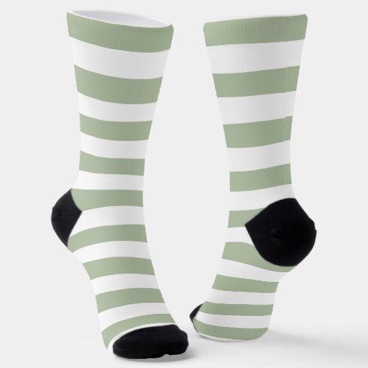 Hellgrün und weiße Streifen Socken (Gewinkelt)