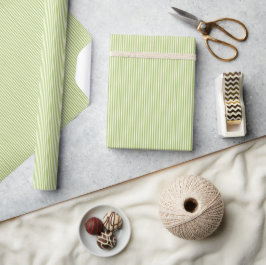Hellgrün vintage Ticking Stripe Farmhouse Geschenkpapier