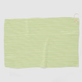 Hellgrün vintage Ticking Stripe Farmhouse Golfhandtuch (Horizontal)