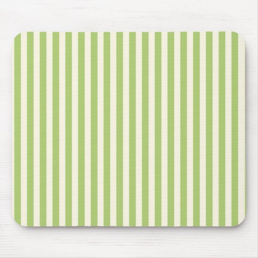 Hellgrün vintage Ticking Stripe Farmhouse Mousepad (Vorne)