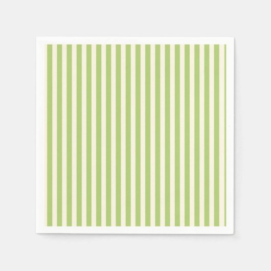 Hellgrün vintage Ticking Stripe Farmhouse Serviette (Vorderseite)