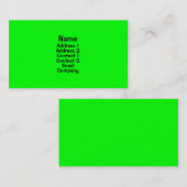 Hellgrün Visitenkarte (Vorne/Hinten)