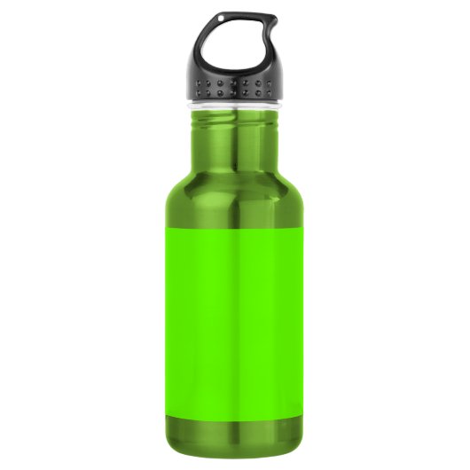 Hellgrün (Vollfarbe) Edelstahlflasche (Vorderseite)