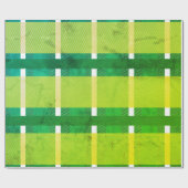 Hellgrün Weihnachten Karierter Urlaub Geschenkpapier (Flach)