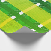 Hellgrün Weihnachten Karierter Urlaub Geschenkpapier (Ecke)