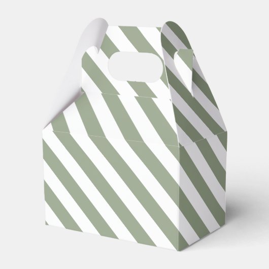 Hellgrün-weiß gestreift geschenkschachtel (Vorderseite)