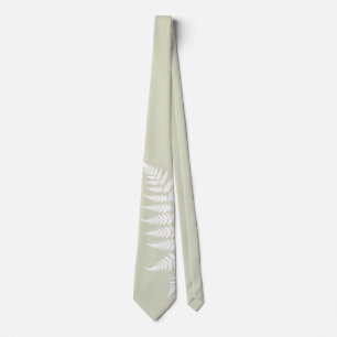 Hellgrün Weiße Farne Einfach Elegante Hochzeit Krawatte