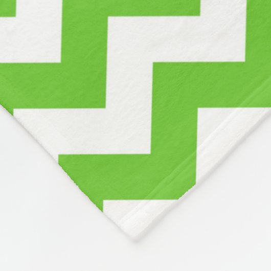 Hellgrün Zickzack Fleecedecke (Ecke)