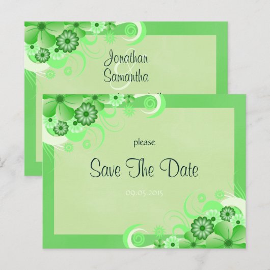 Hellgrüne Ankündigung Datum freihalten (Vorne/Hinten)