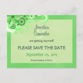 Hellgrüne Ankündigung Datum freihalten (Rückseite)