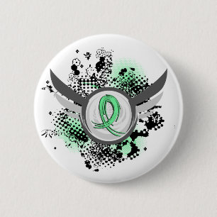 Hellgrüne Band-und Flügel-Zöliakie Button