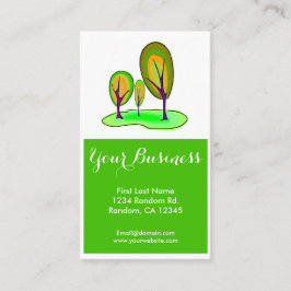 Hellgrüne Bäume, anpassbare Visitenkarten Visitenkarte