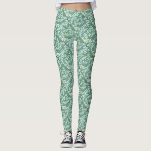 Hellgrüne Blätter Leggings