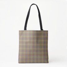 Hellgrüne blaue braune Karo-Tartan-Tasche