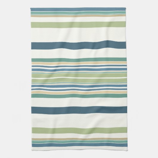 Hellgrüne blaue Streifen Geschirrtuch (Vertikal)