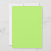 Hellgrüne Blumige Hochzeit Einladung (Rückseite)