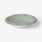 Hellgrüne Blüte akzentriert Pappteller (Gewinkelt)