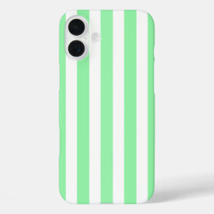 Hellgrüne Bonbonstreifen iPhone 16 Plus Hülle