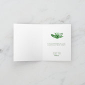 Hellgrüne botanische Blume I Liebe You Mama Karte (Innenseite)