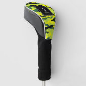Hellgrüne Camouflage Individuelle Name Golf Headcover (angewinkelt)