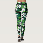 Hellgrüne Camouflage-Leggings Leggings (Rückseite)