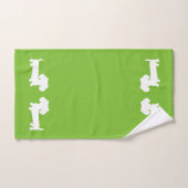 Hellgrüne Dackel Bad 3-teiliges HandtuchSet Badhandtuch Set (Handtuch)