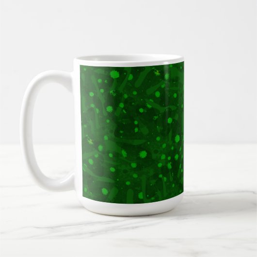 Hellgrüne Farbstriche. Kaffeetasse (Links)