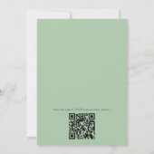 Hellgrüne, gelbe und weiße Mandalase Einladung (Rückseite)