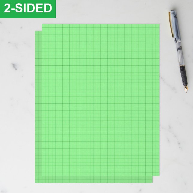 Hellgrüne Gittergraphikpapierbögen (vollständige S Briefbogen (printable school green graph papers)