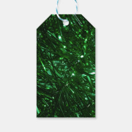 hellgrüne, glänzende Weihnachtsbaumfalte Geschenkanhänger