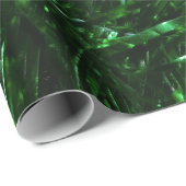 hellgrüne, glänzende Weihnachtsbaumfalte Geschenkpapier (Rolleneckpunkt)