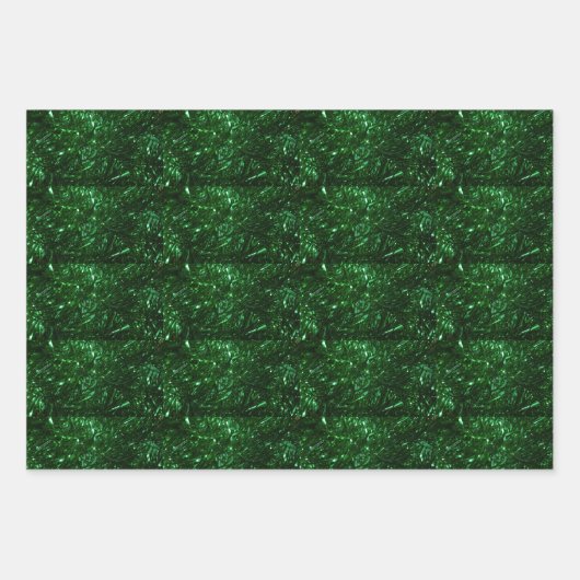 hellgrüne, glänzende Weihnachtsbaumfalte Geschenkpapier Set (Vorderseite 2)