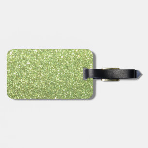 Hellgrüne Glitzer-Glitzern Gepäckanhänger