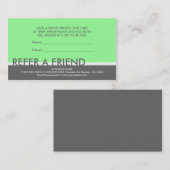 Hellgrüne graue einfache verweisen Karten eines (Vorne/Hinten)