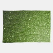 Hellgrüne Grünpflanzen Glitter Funken Geschirrtuch (Horizontal)